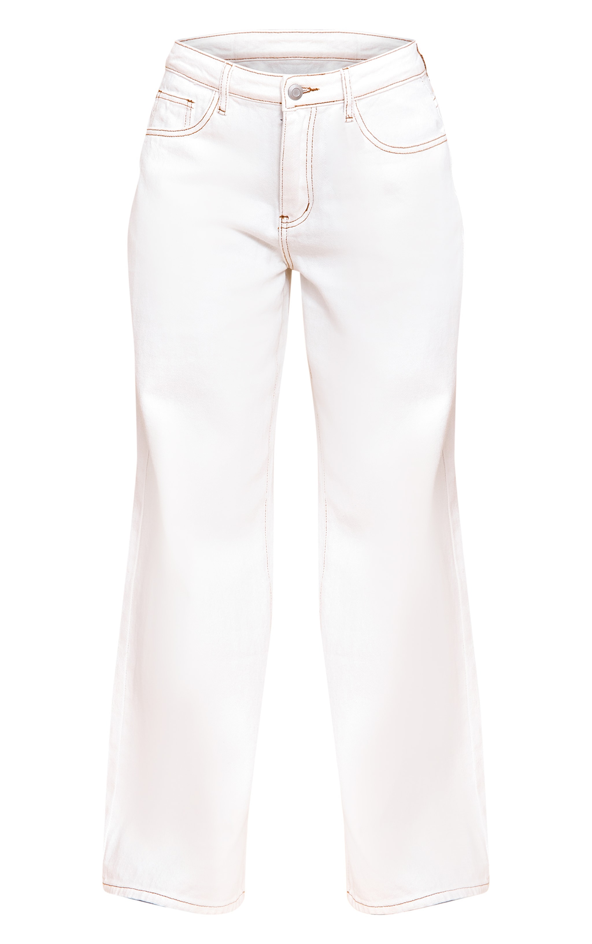 White Slouchy Wide Leg Style Jeans image 5