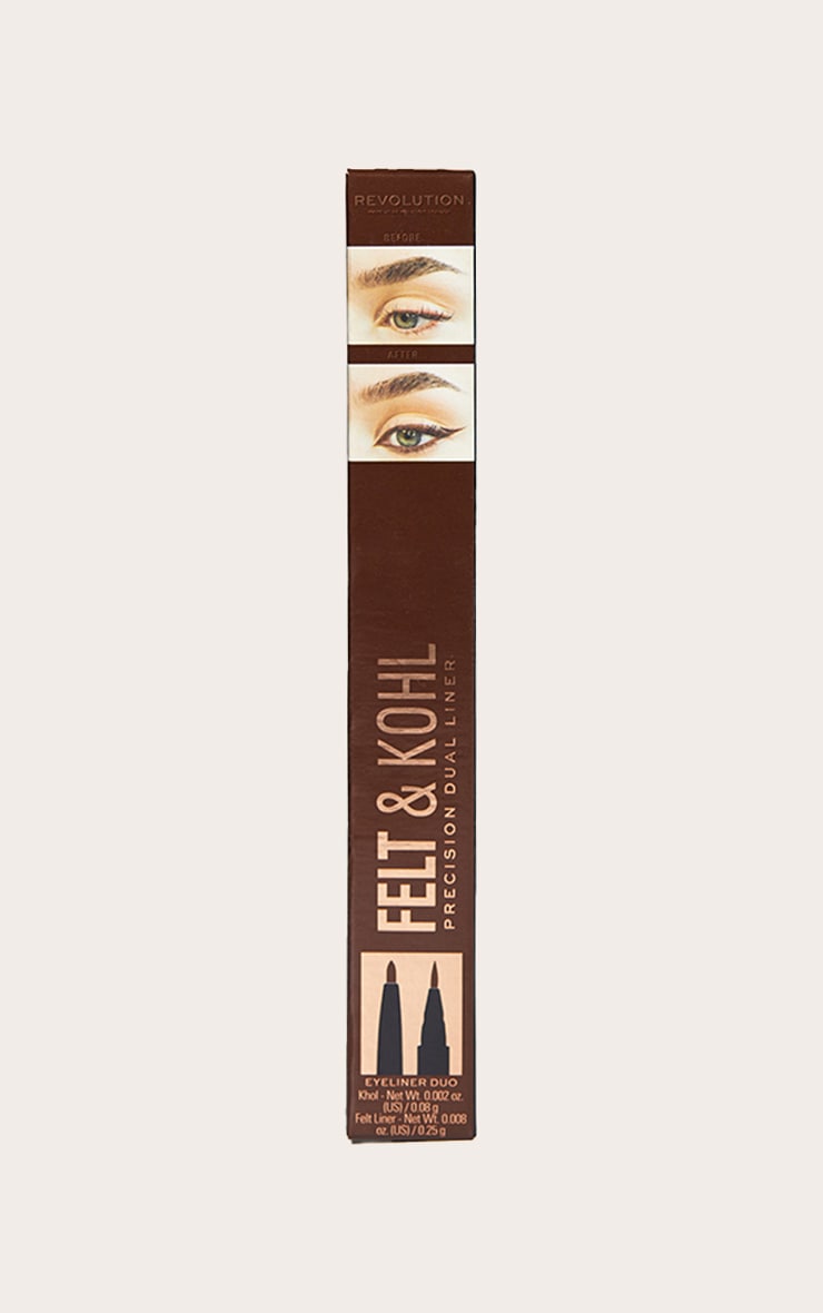 Makeup Revolution Eyeliner feutre & khol Brown image 1