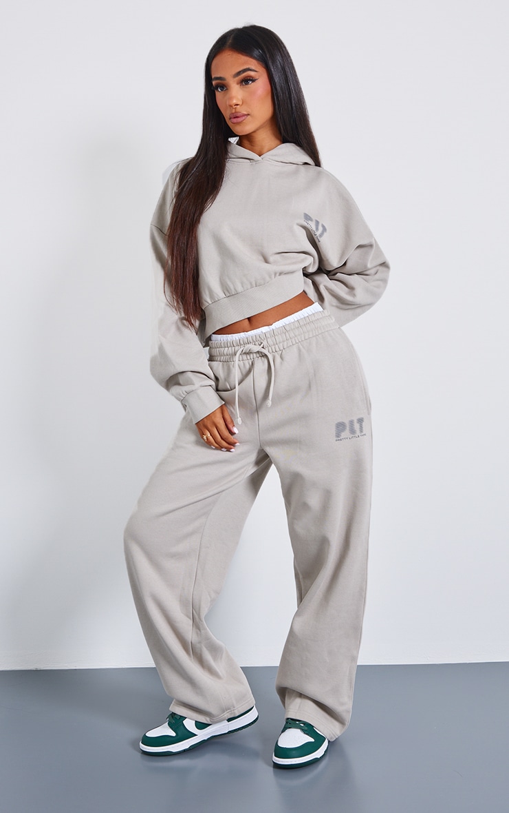 Petite Premium Stone Printed Boxy Hoodie image 3
