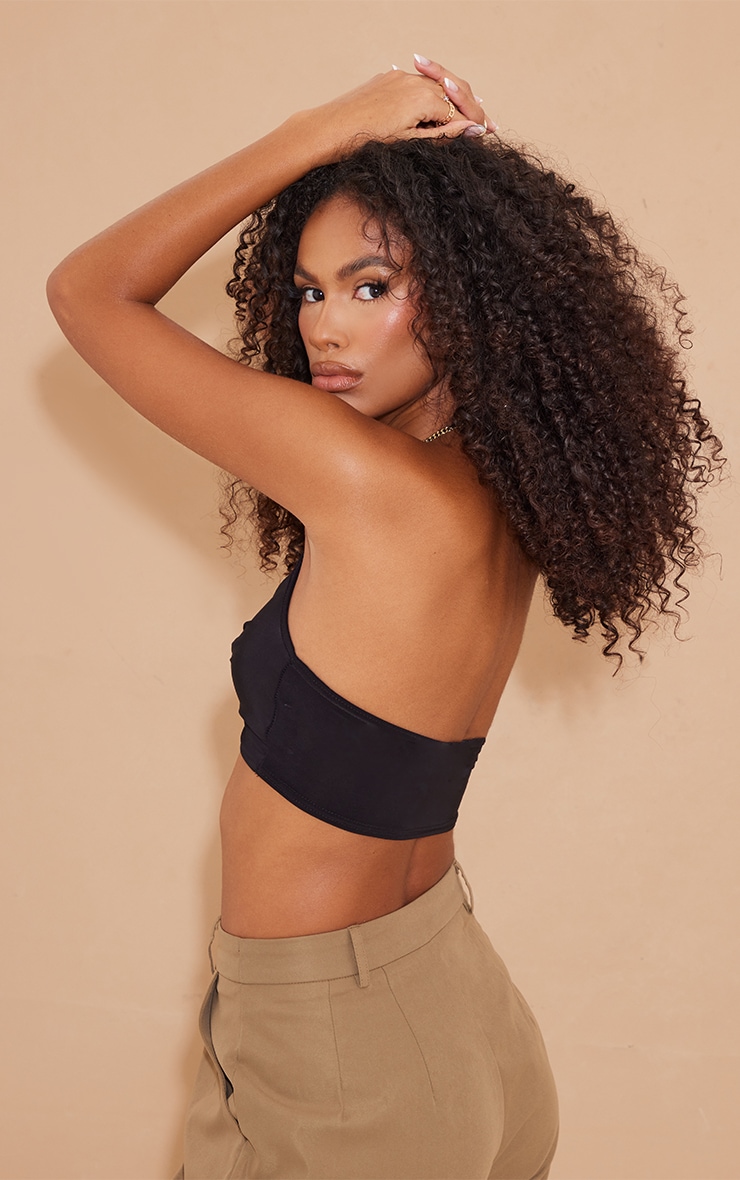 Black Slinky Twist Front Bralet image 2