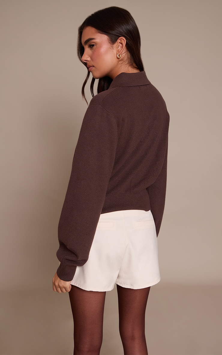 Cream Woven Skort image 3