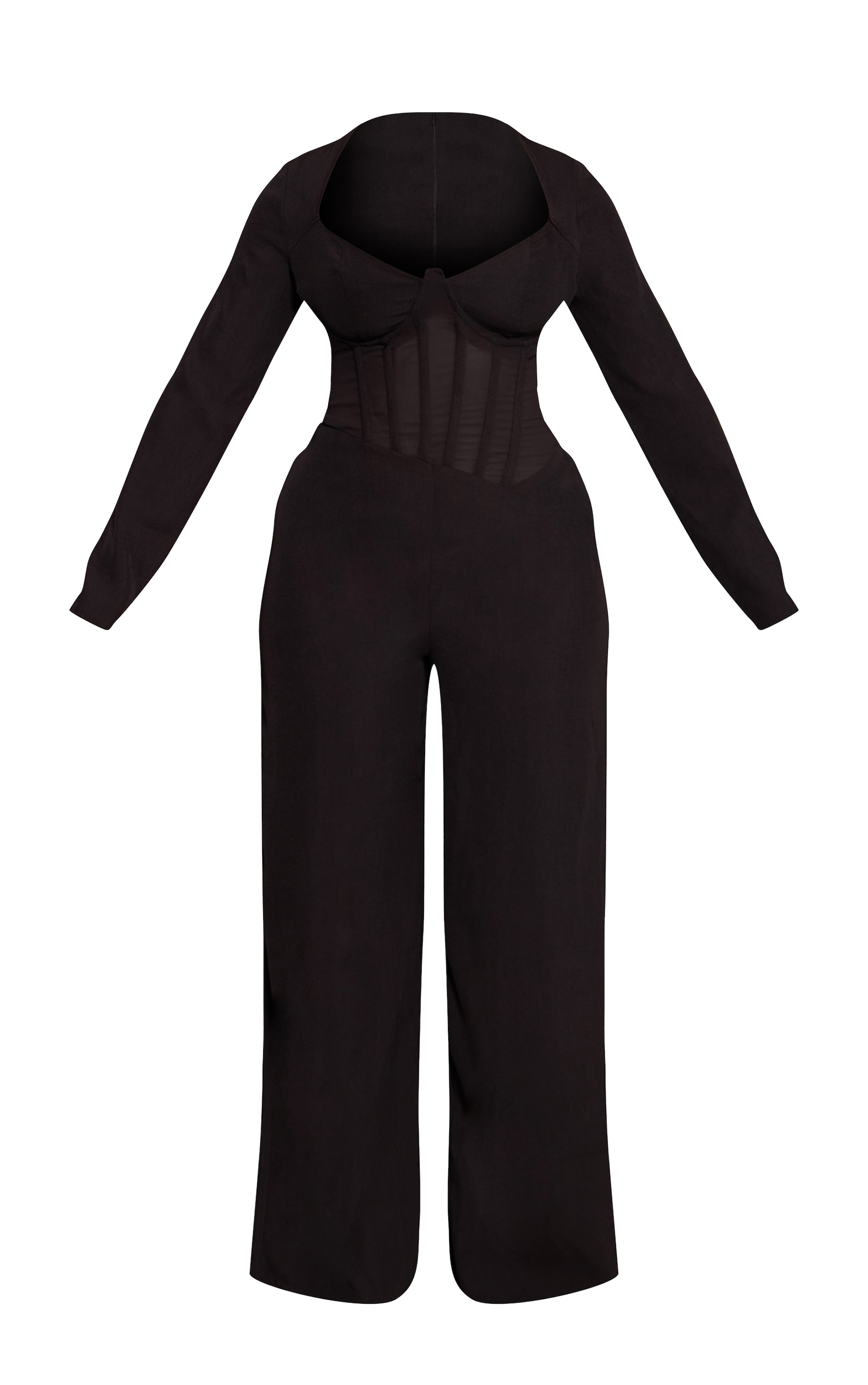 Shape Black Tailored Woven Corset Jumpsuit image 5
