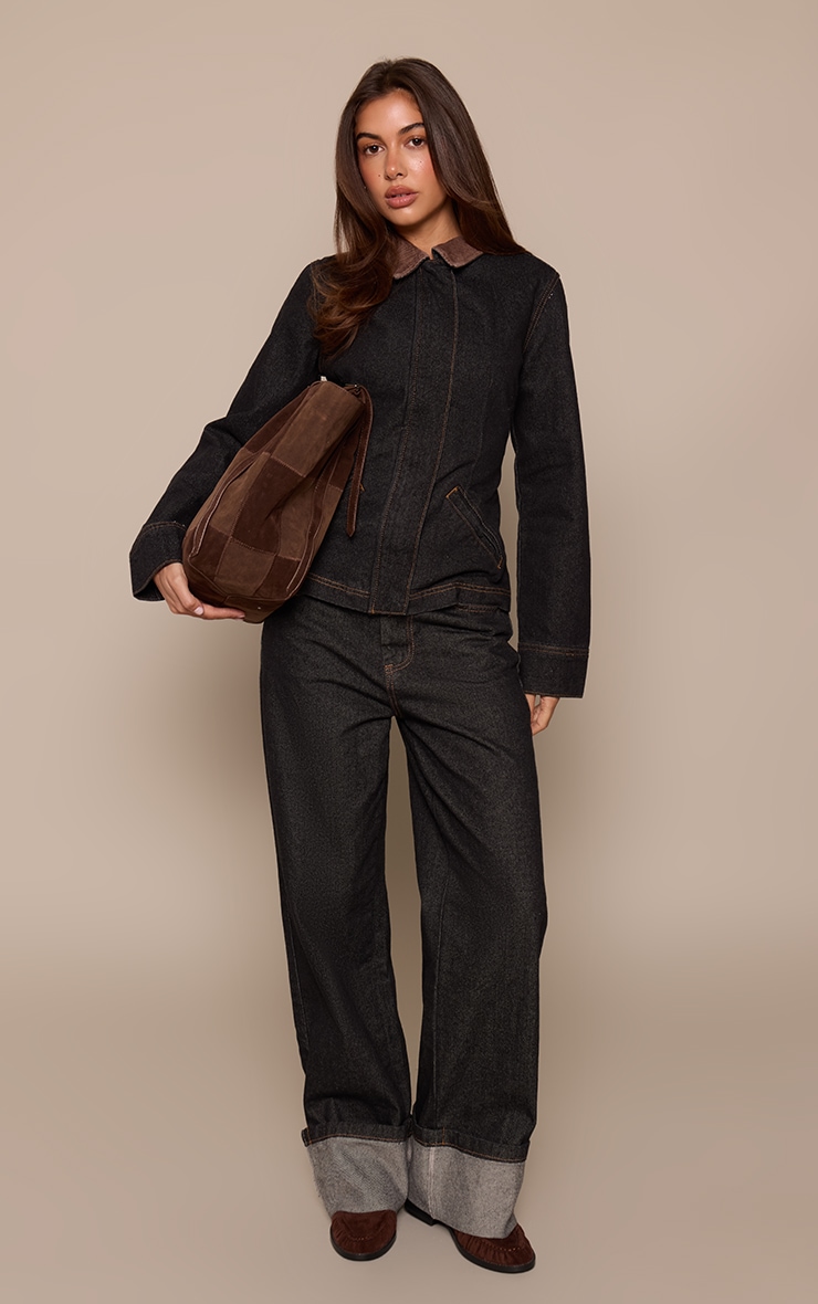 Raw Indigo Cinched Denim Jacket image 3