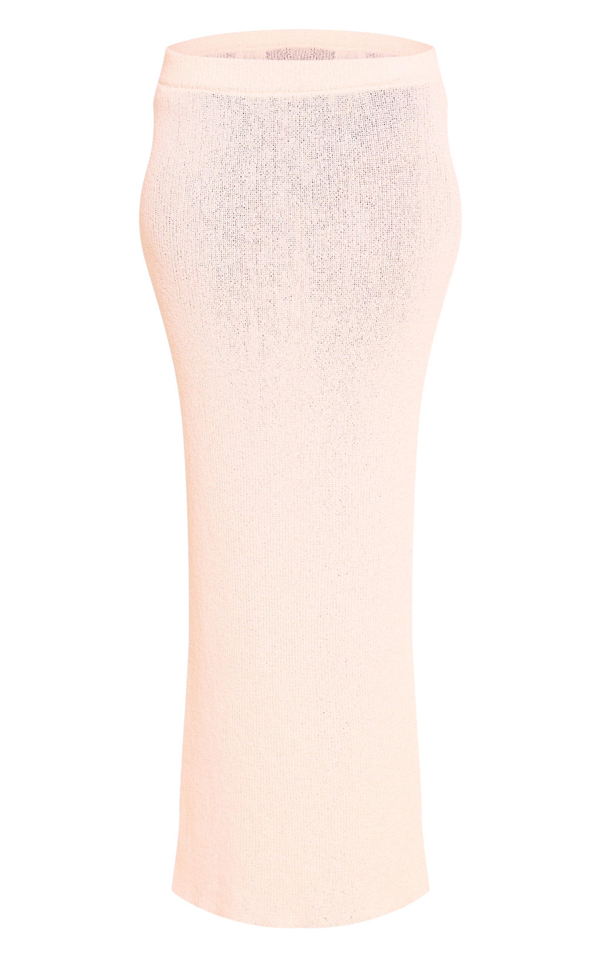 Cream Bobble Knit Low Rise Maxi Skirt image 5