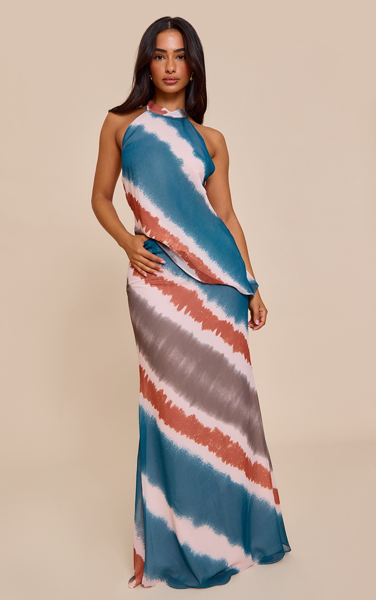 Petite Printed High Neck Flowy Top image 3