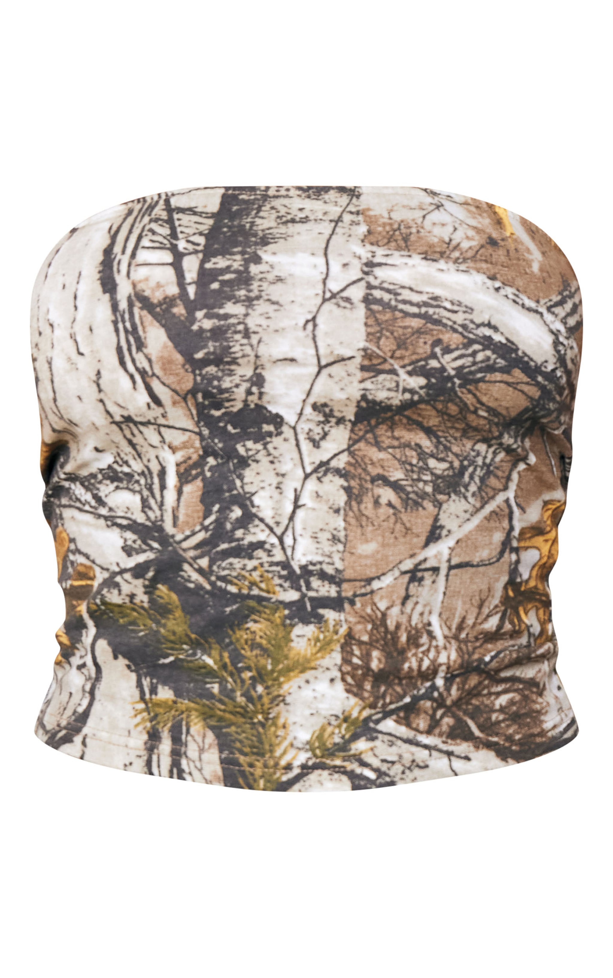 Top bustier vert imprimé camouflage image 5