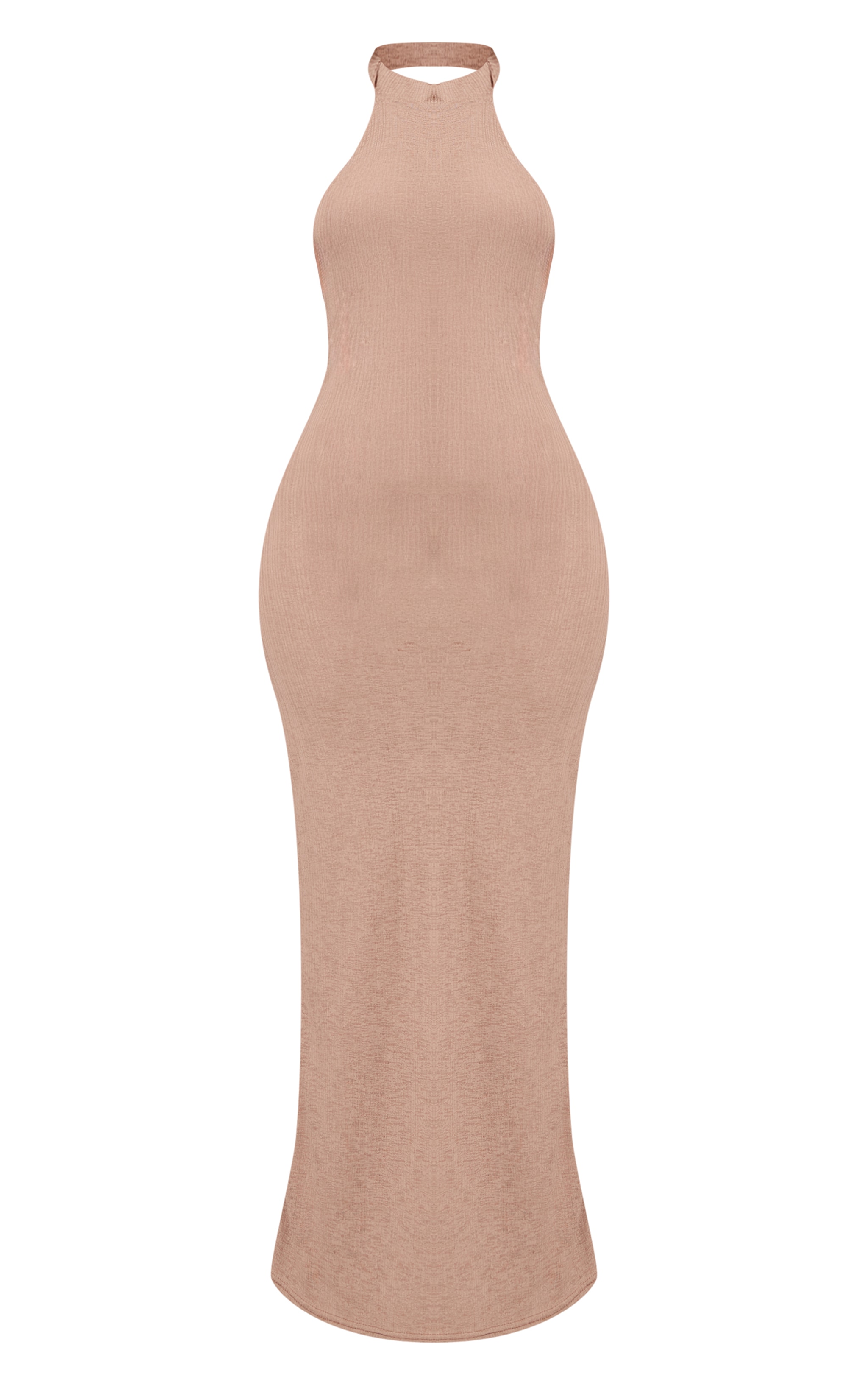 Petite Taupe Sheer Textured Maxi Dress image 5
