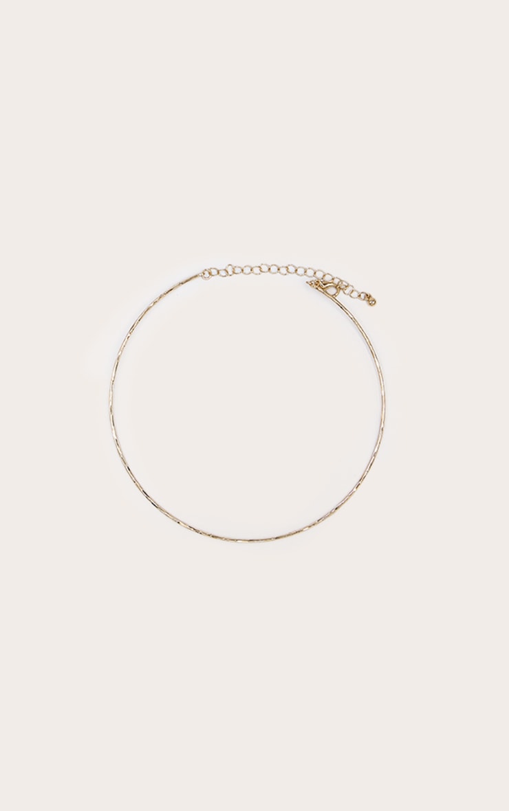 Gold Simple Choker Necklace image 2