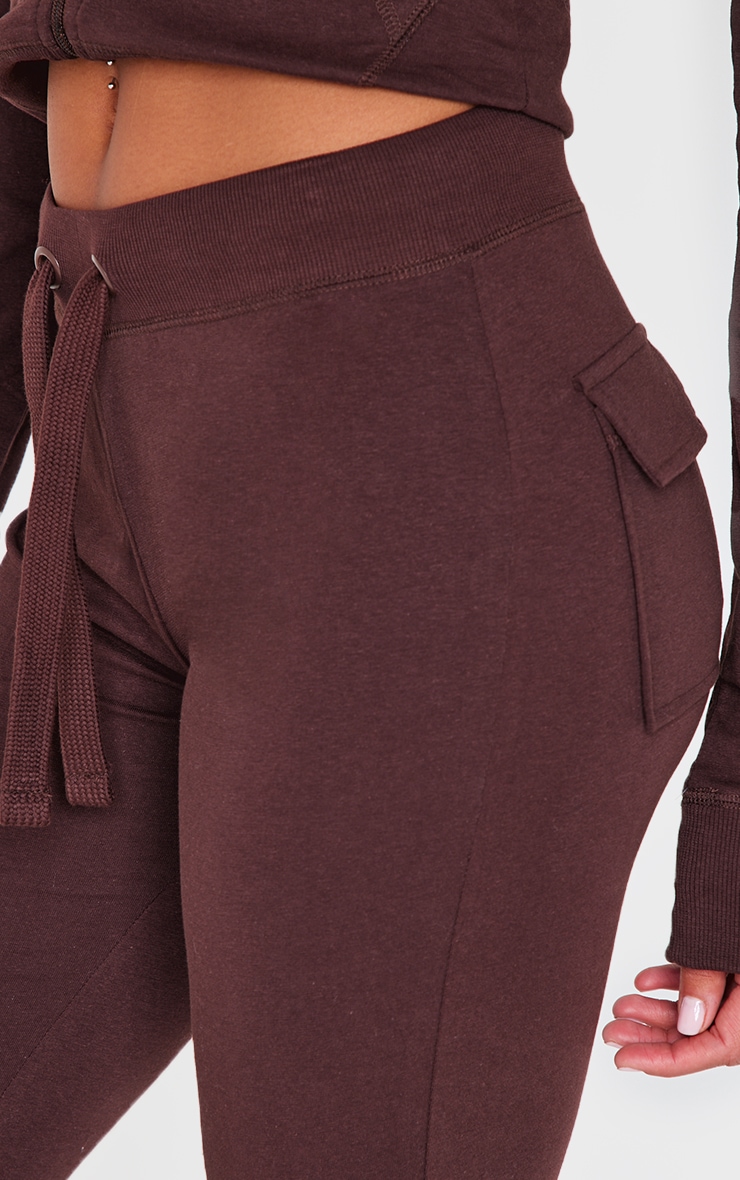 Chocolate Low Rise Skinny Flare Pants image 4