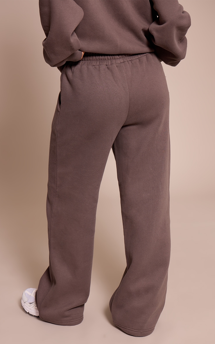 Petite Jogging large gris anthracite à taille élastique et cordons ajustables image 3