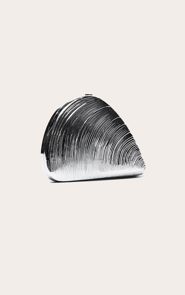 Silver Hard Shell Clutch image 4