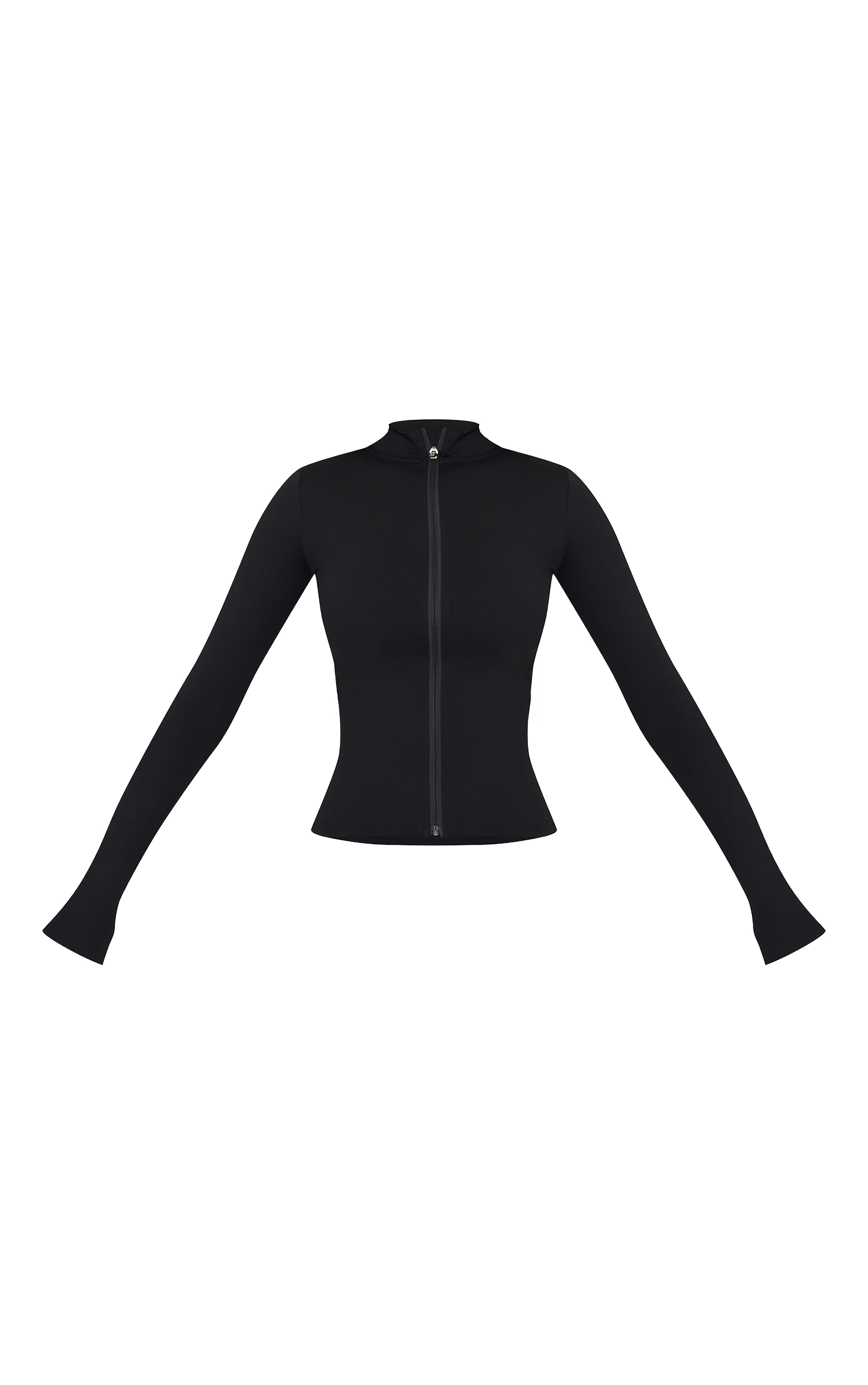 Tall Black Basic Sculpt Zip Jacket image 5