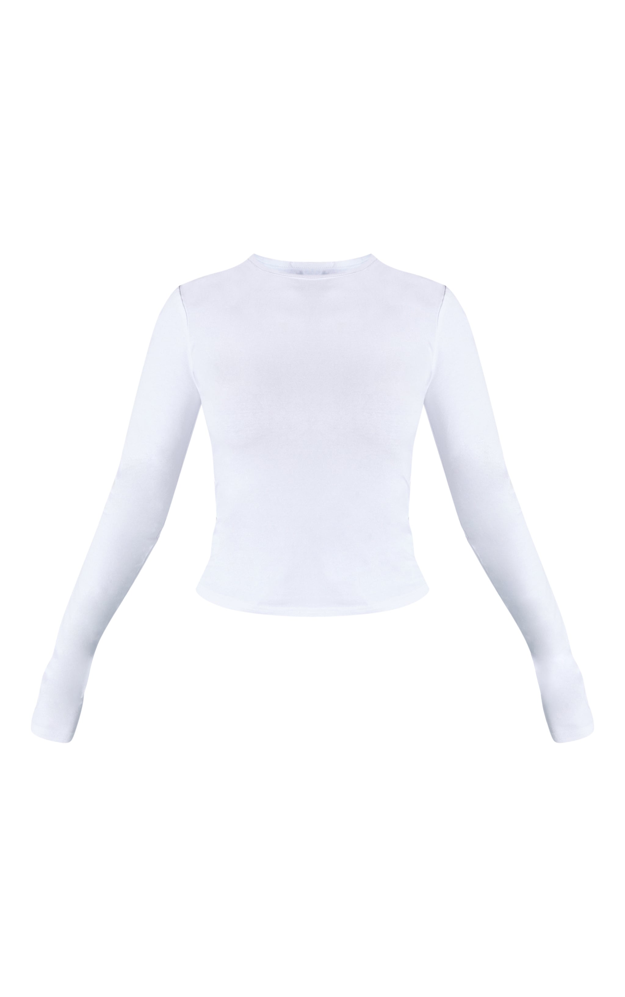 Petite White Cotton Long Sleeve Top image 5