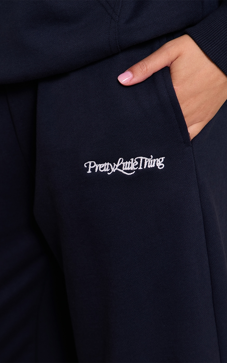 PLT Navy 440 GSM Heavyweight Cotton Loopback Straight Sweatpants image 4