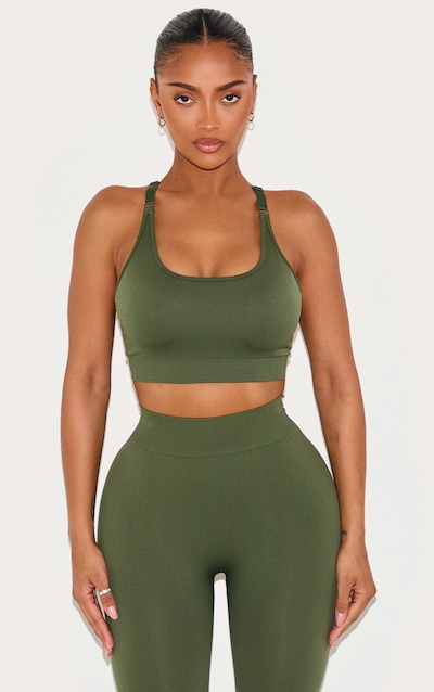 Shape Forest Green Seamless Active Cupped Sports Bra
