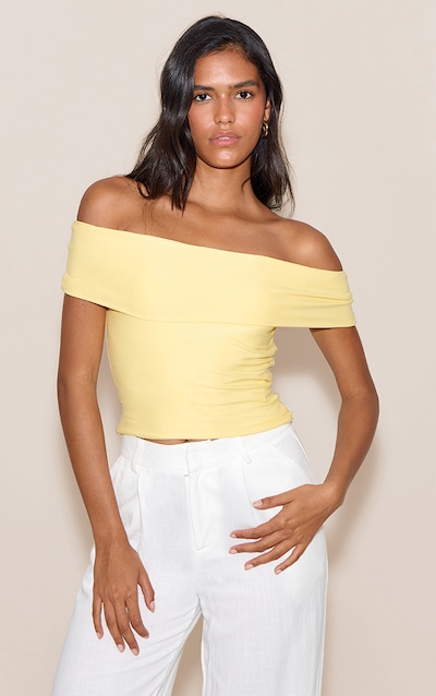 Lemon Soft Touch Bardot Long Top