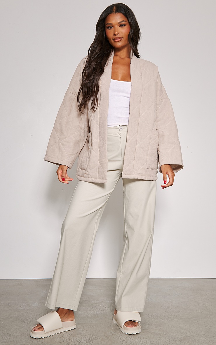 Quilted cheap linen jacket