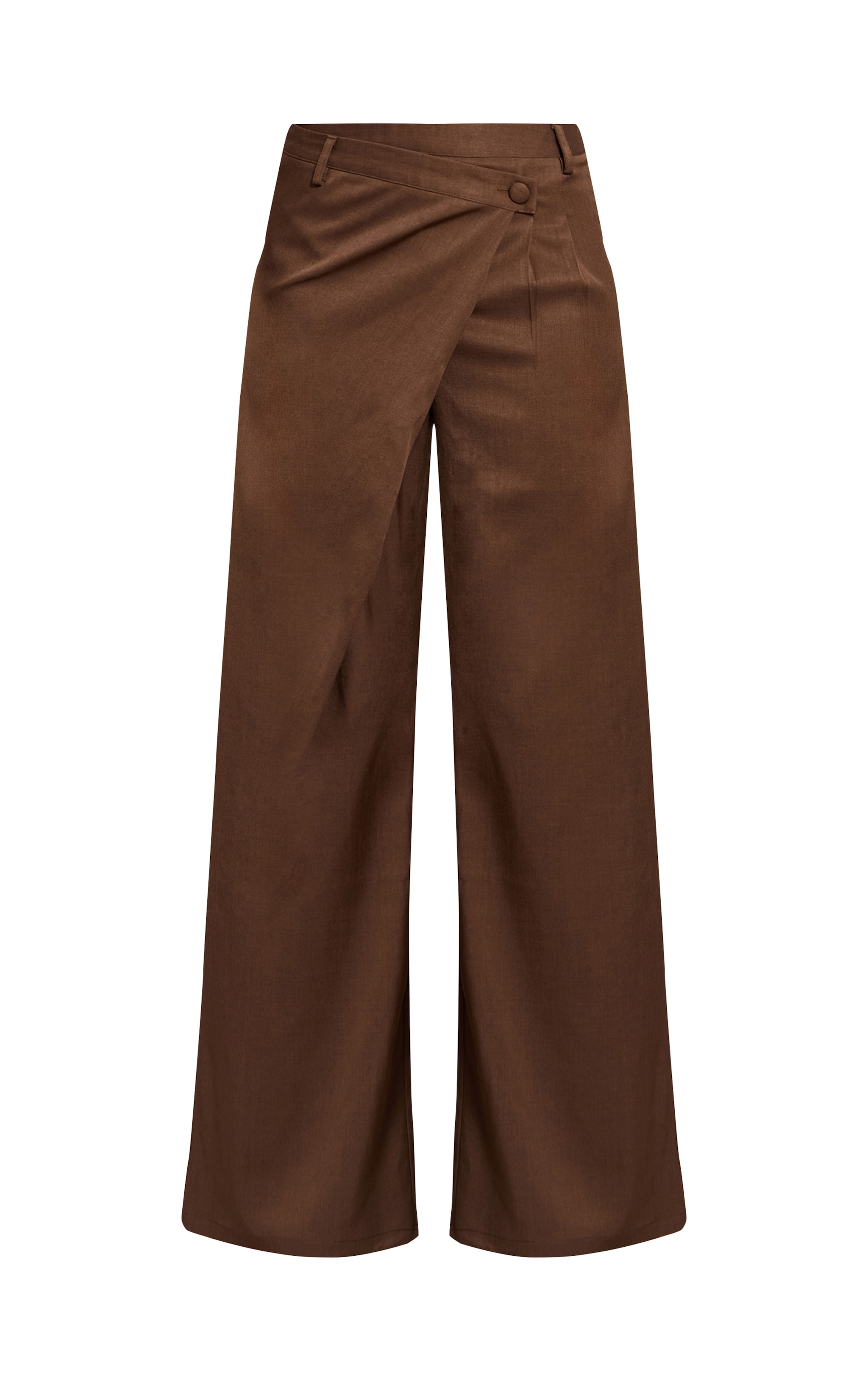 Tall Khaki Woven Wrap Front Pants image 5