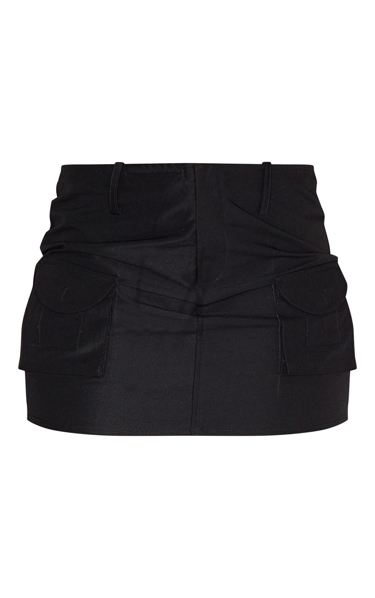 Black Twill Micro Mini Cargo Skirt PrettyLittleThing SA