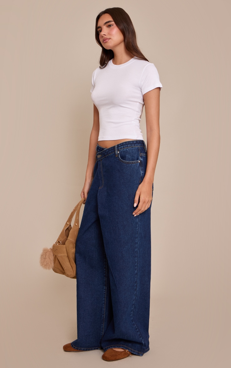 Indigo Extreme Asym Slouchy Wide Leg Jeans image 2