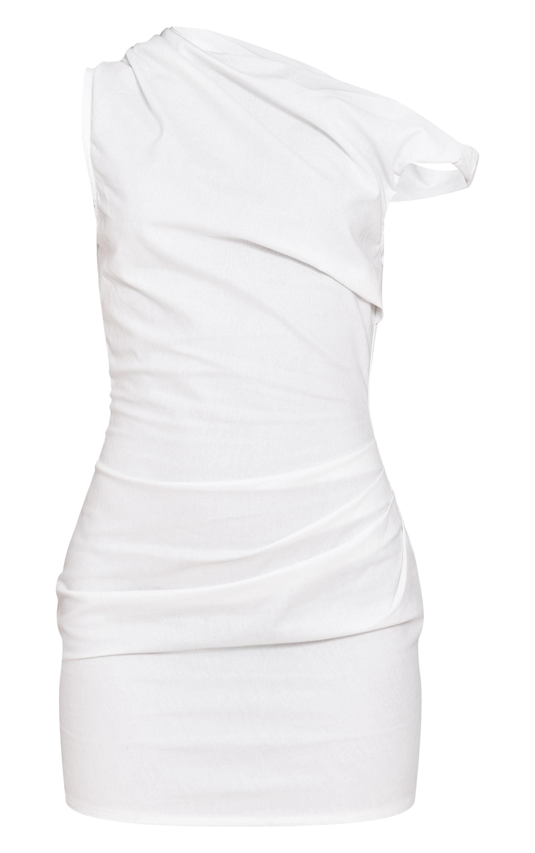 Robe moulante blanche à épaule torsadée image 5