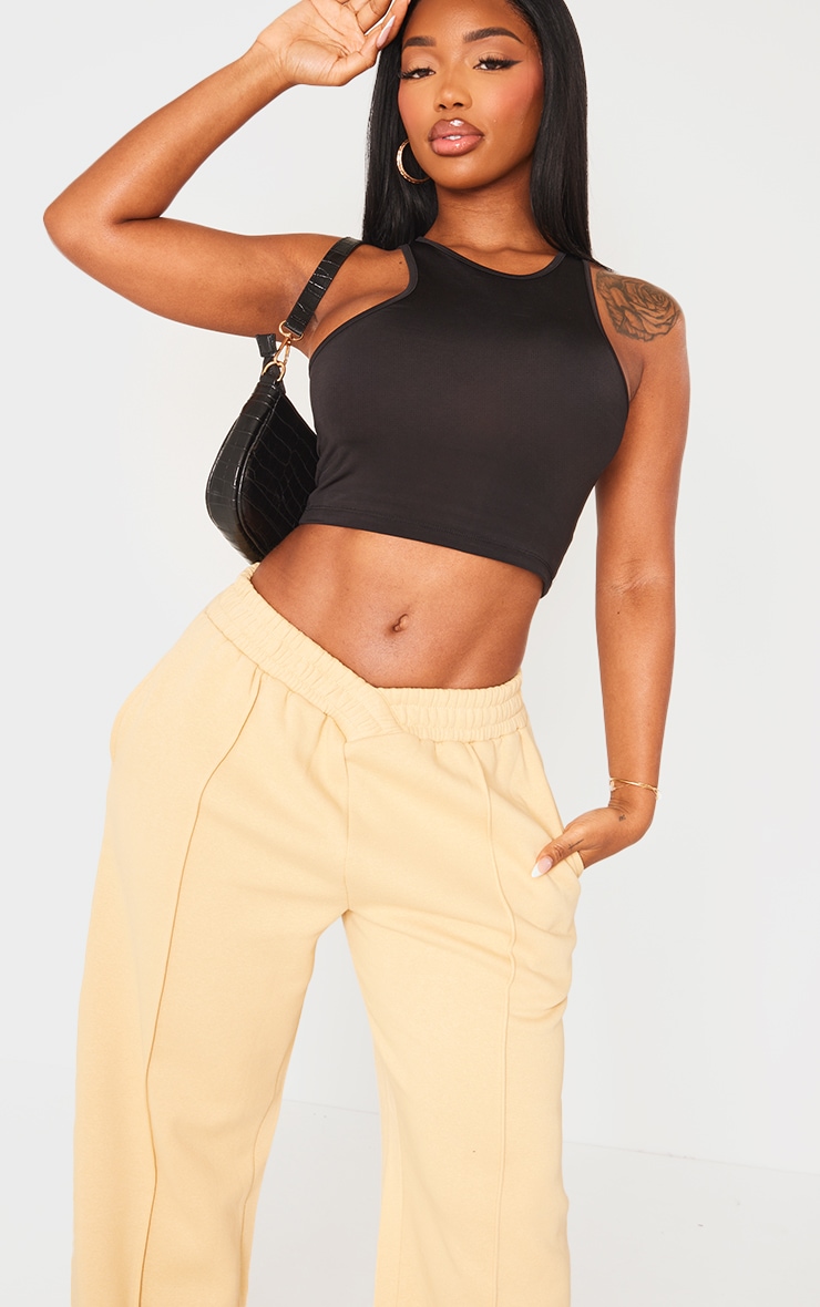 Shape Camel Sweat Elasticated V Waist Track Pants image 4