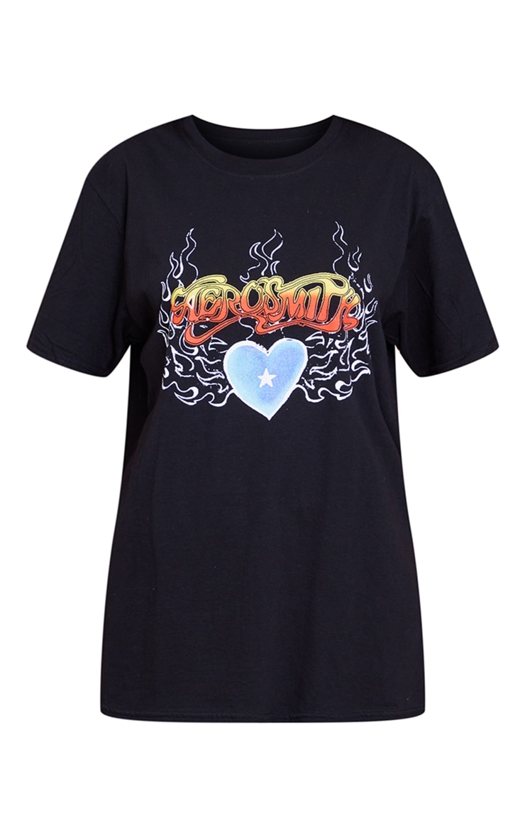 Black Aerosmith Printed T Shirt image 5