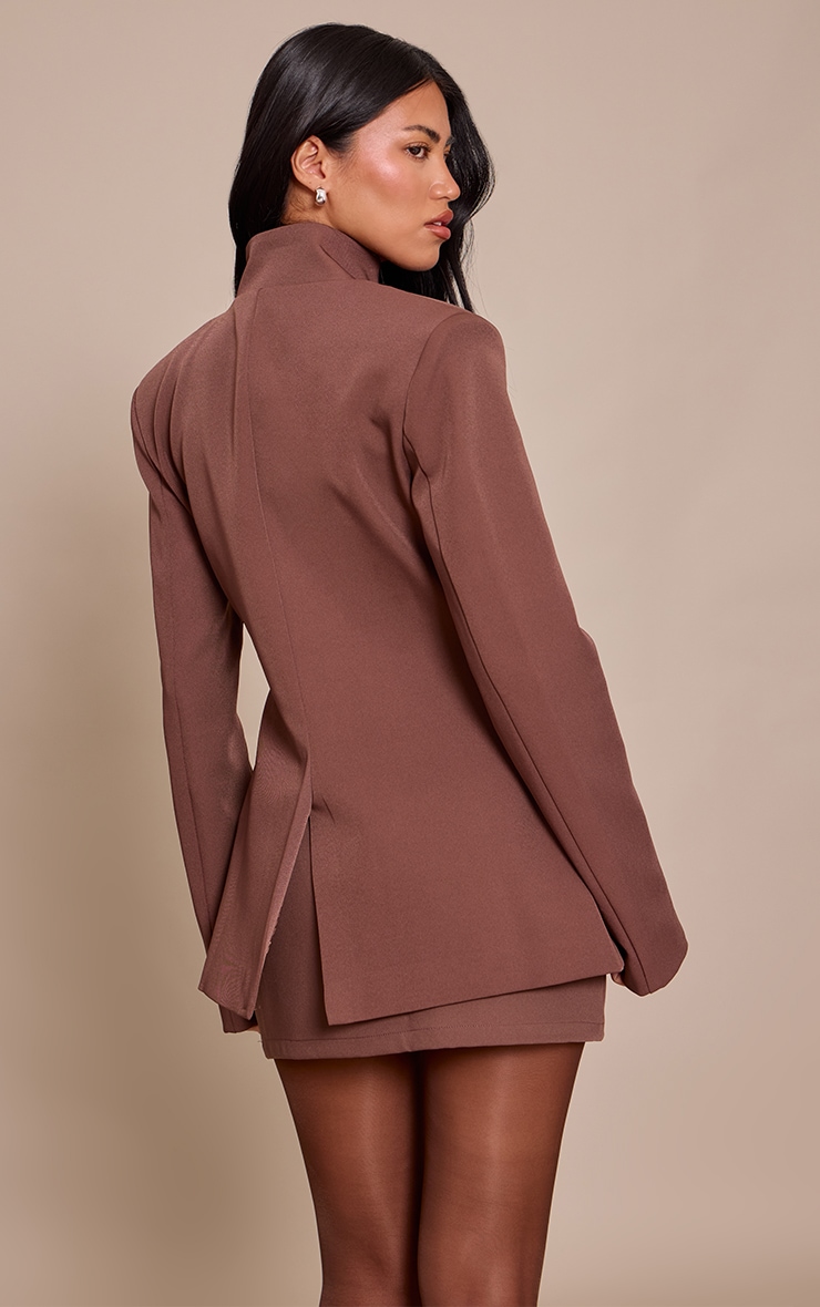 Chocolate Tailored Woven Mid Rise Mini Skirt  image 3