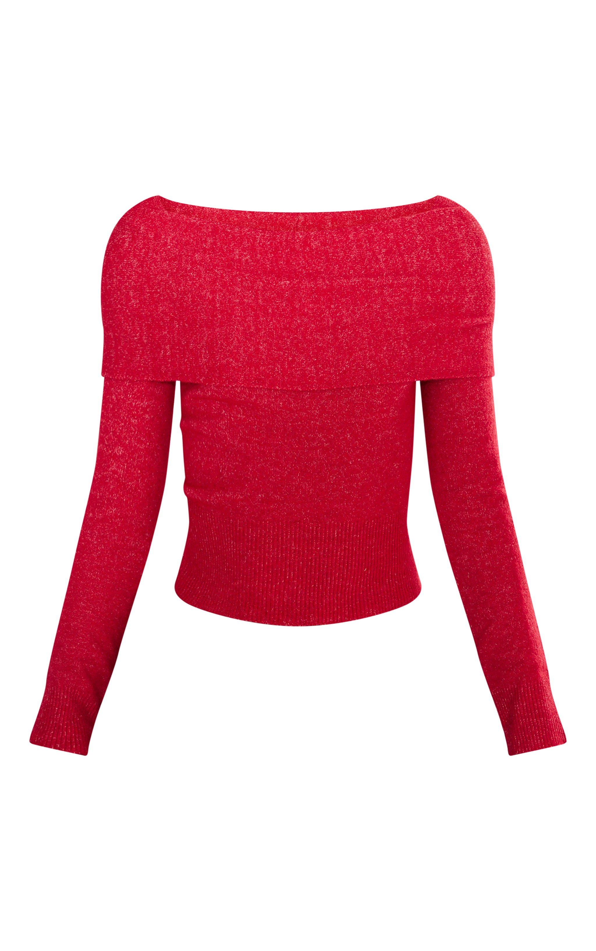 Red off shoulder jumper top
