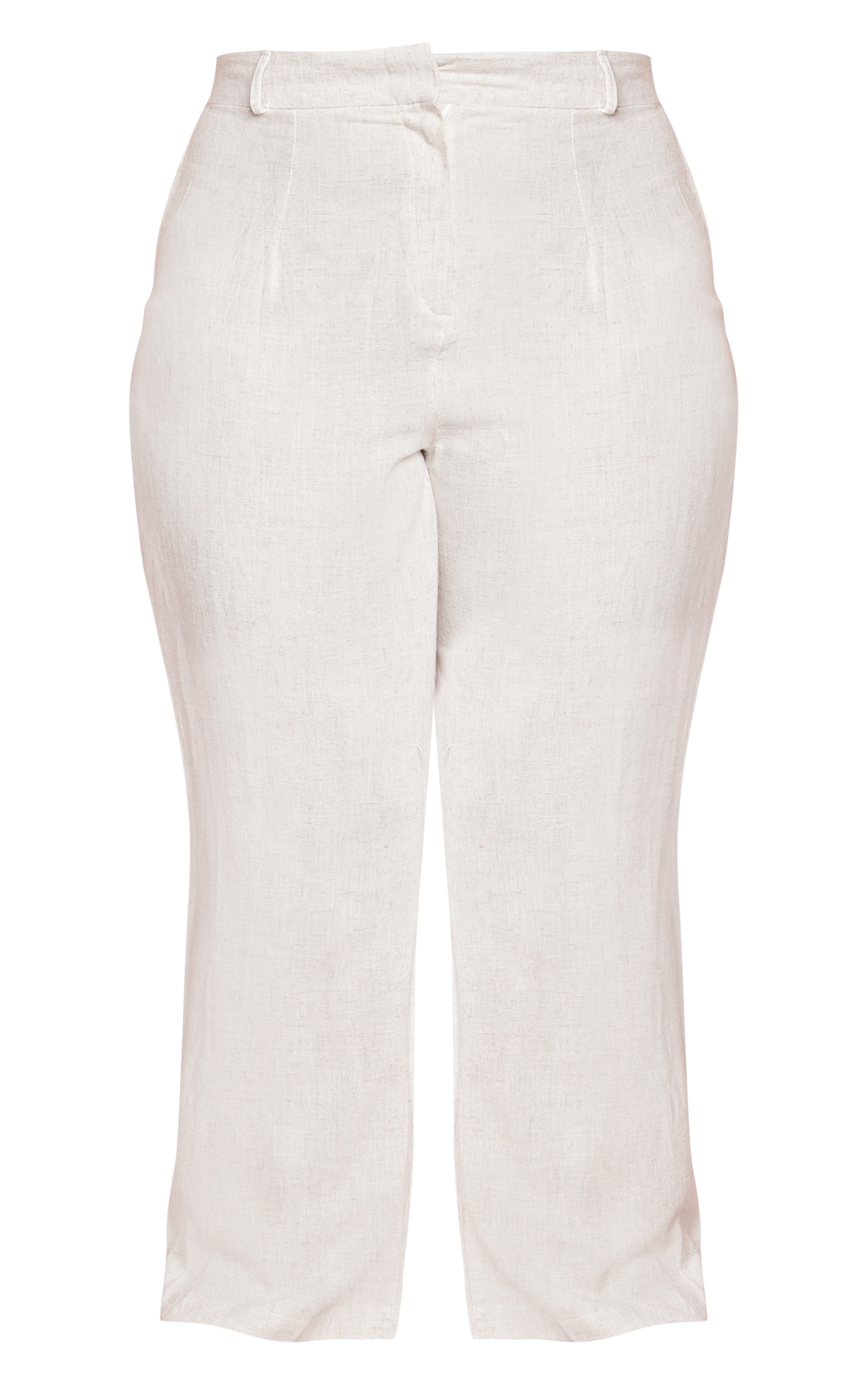 Plus Natural Linen Look Wide Leg Pants image 5