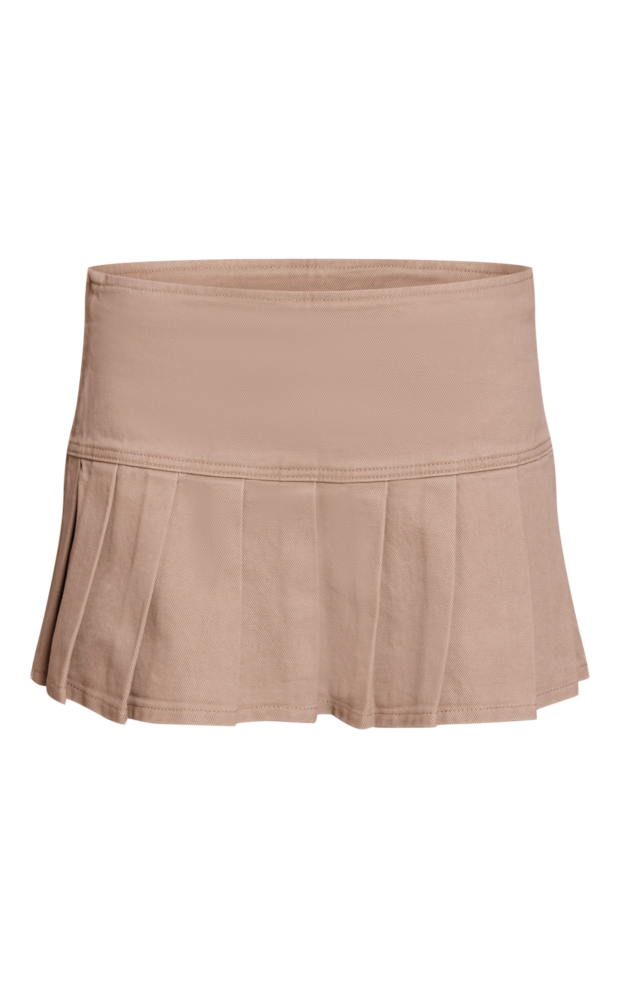 Stone Pleated Denim Mini Skirt image 6