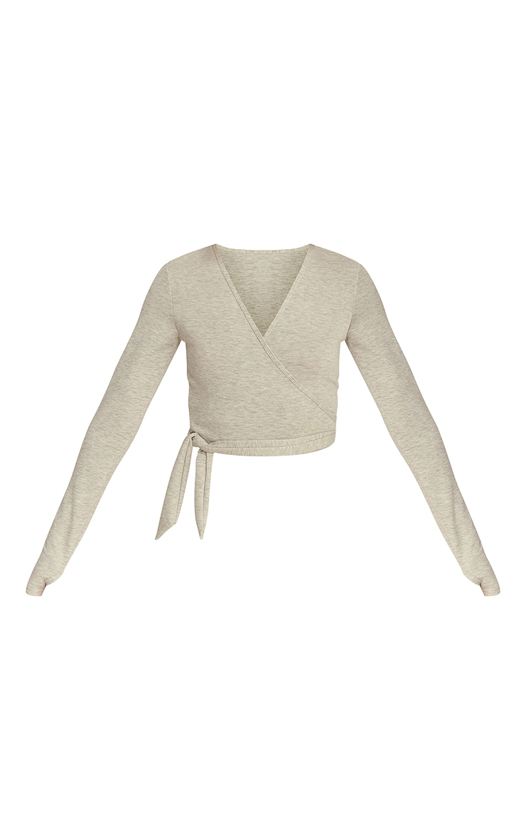 Ash Grey Super Soft Wrap Top image 5