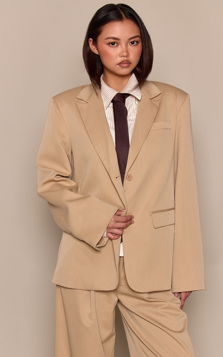 Stone Tailored Woven Oversized Dad Blazer