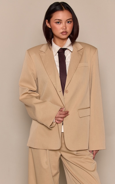 Stone Tailored Woven Oversized Dad Blazer