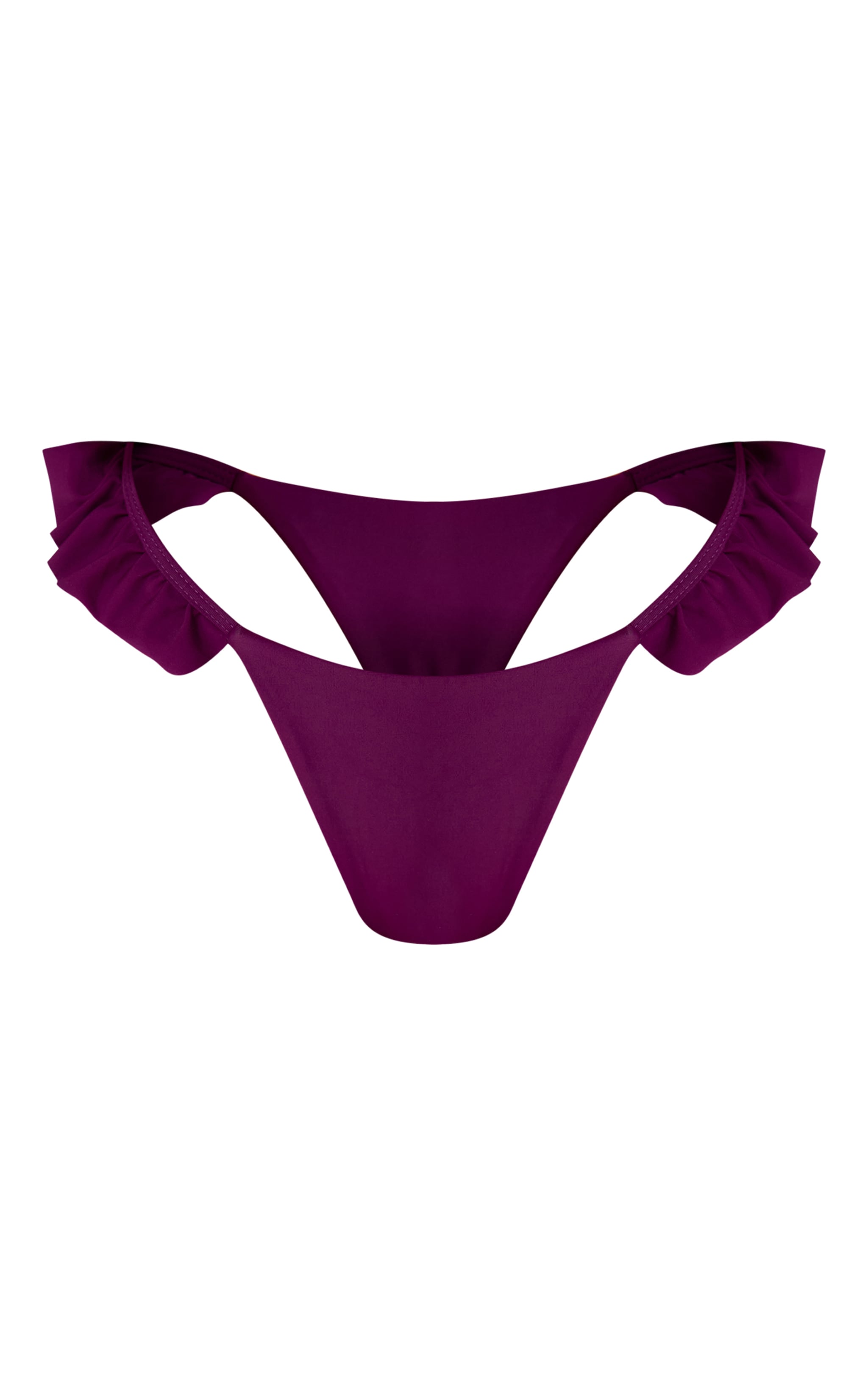 Plum Frill Tanga Thong Bikini Bottoms image 5