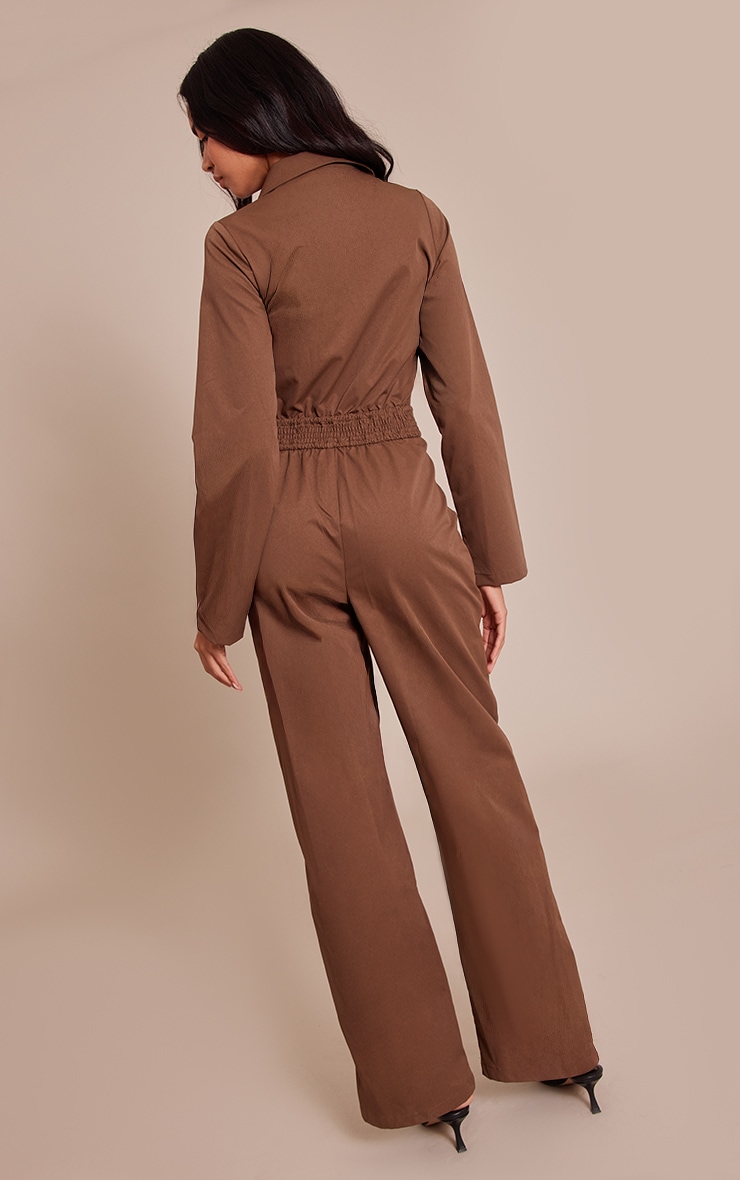 Khaki Utility Long Sleeve Jumpsuit image 2
