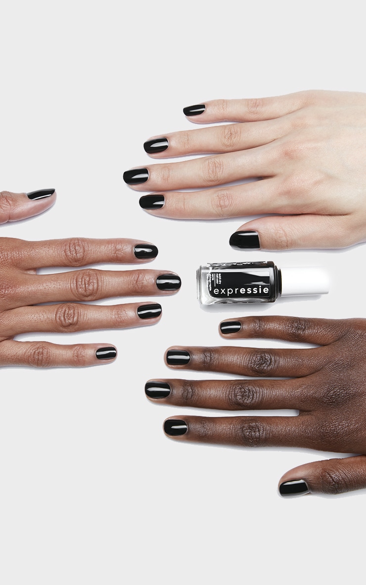 Essie Expressie Black Grey Nail Polish Now Or Never PrettyLittleThing