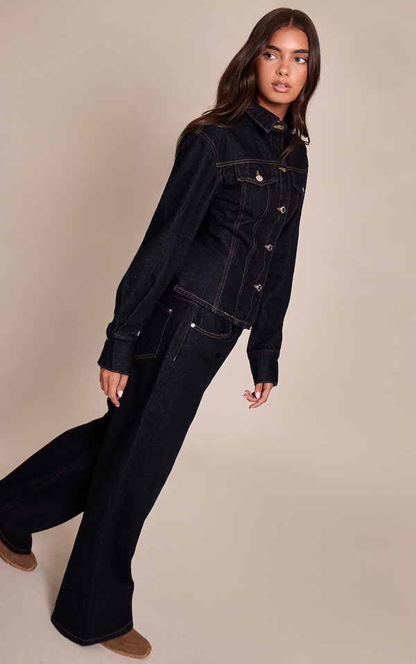 Raw Indigo Wash Mid Waisted Denim Jeans