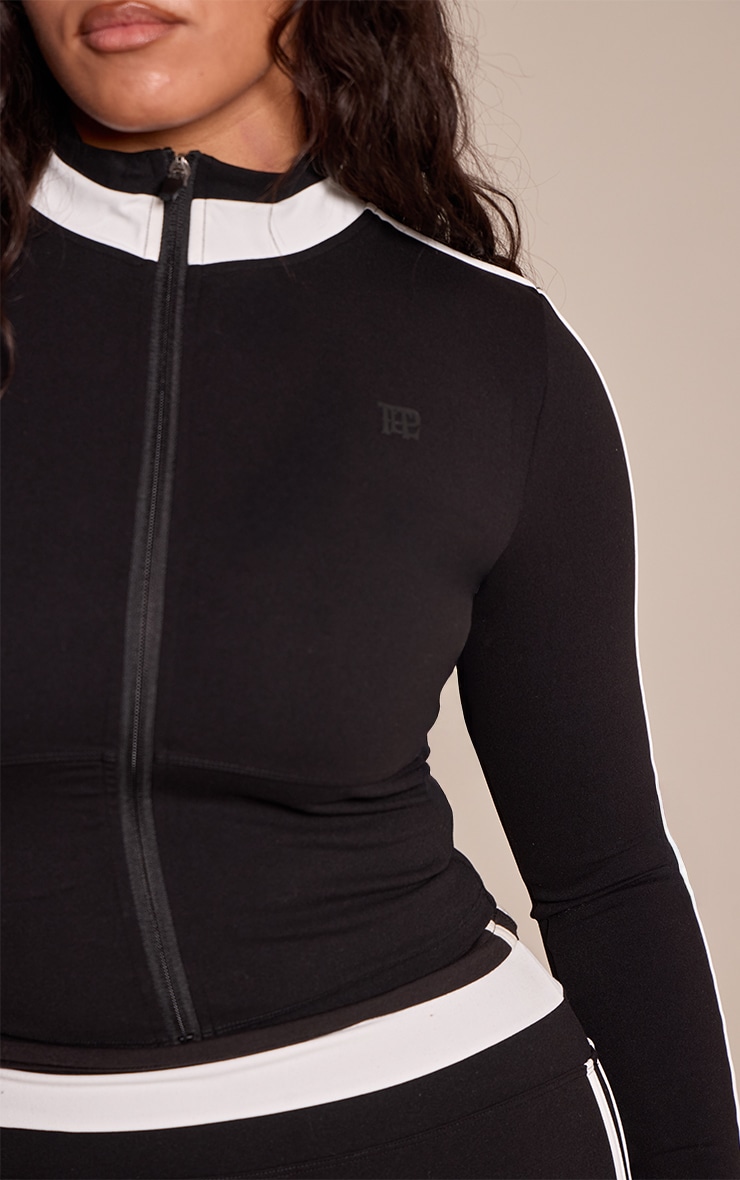 Shape Black Sculpt Contrast Zip Up Corset Jacket image 4