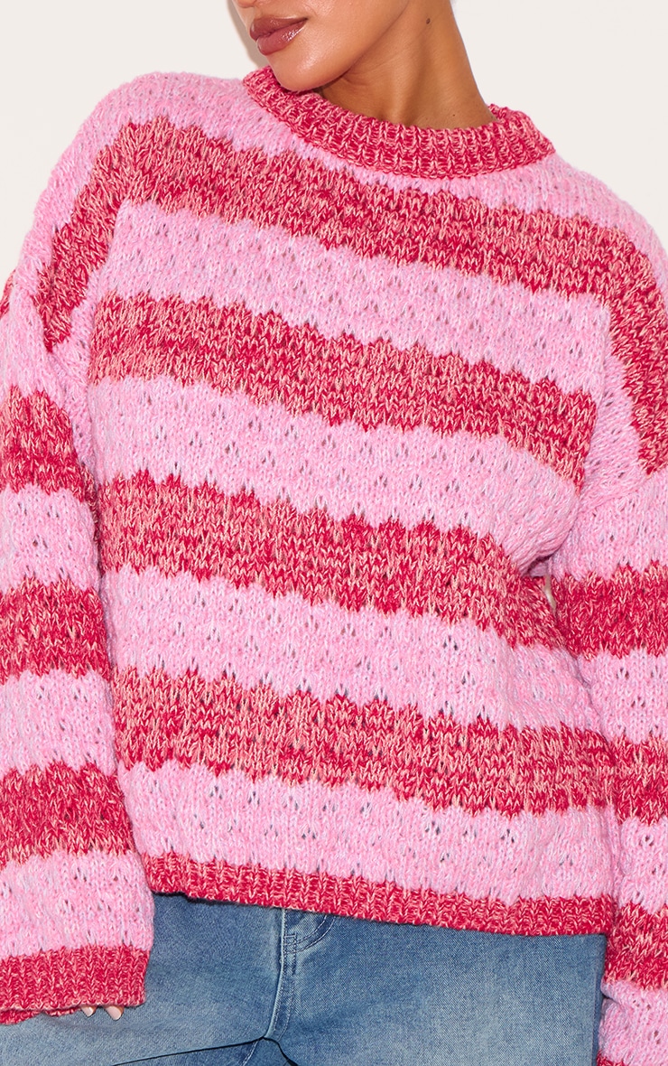 Plus Multi Bobble Knit Chunky Sweater image 4