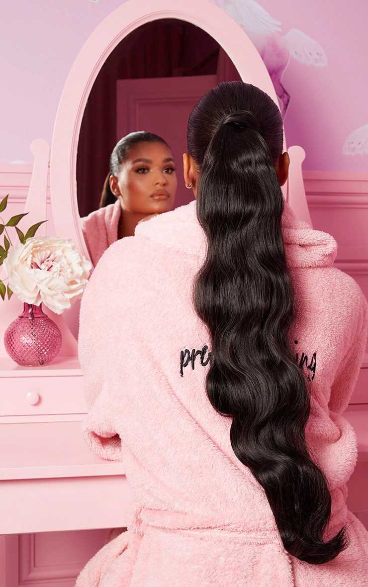 LullaBellz Grande Hollywood Wave 26" Wraparound Pony Dark Brown image 2