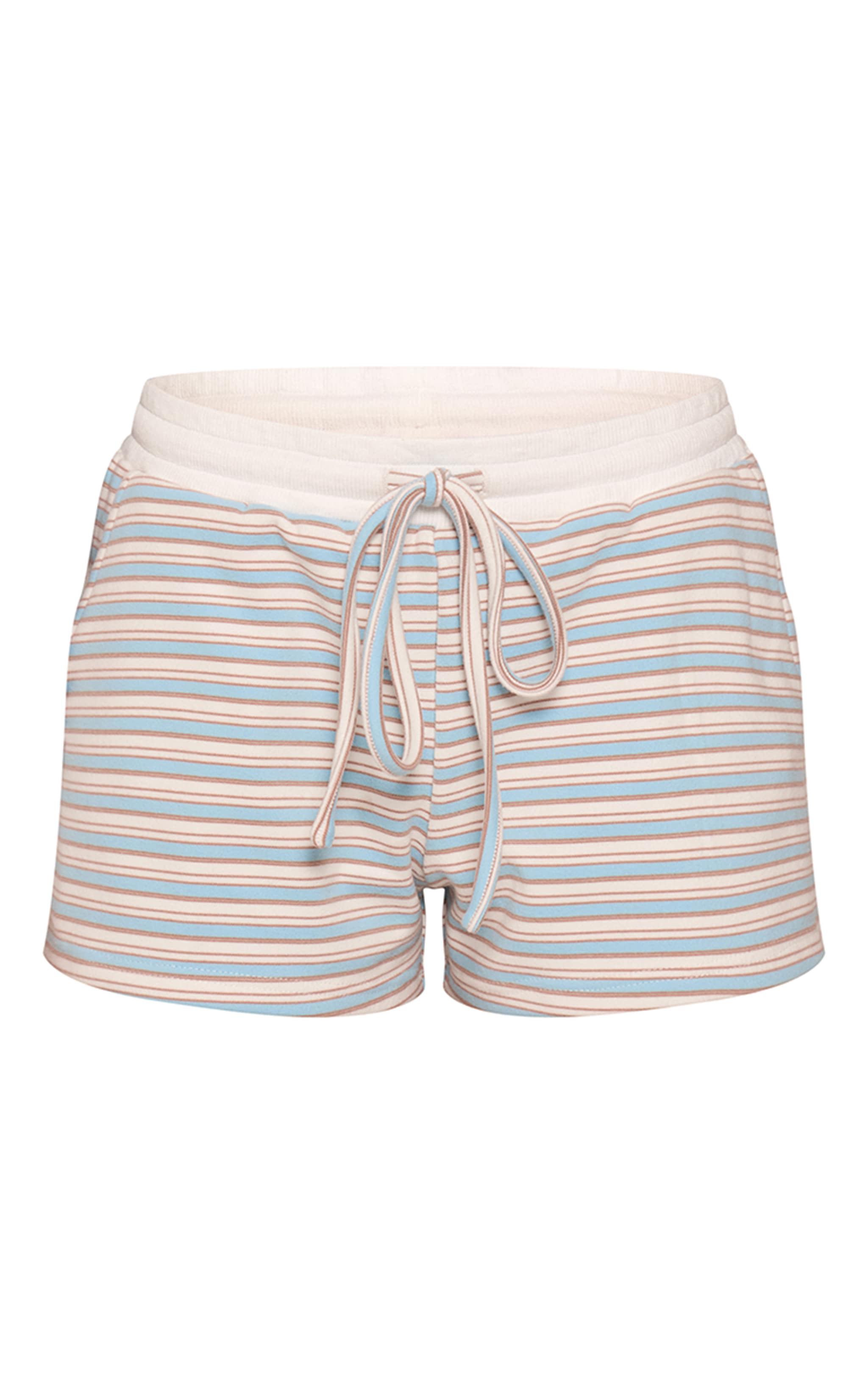 Light Blue Striped Super Soft Runner Shorts image 6