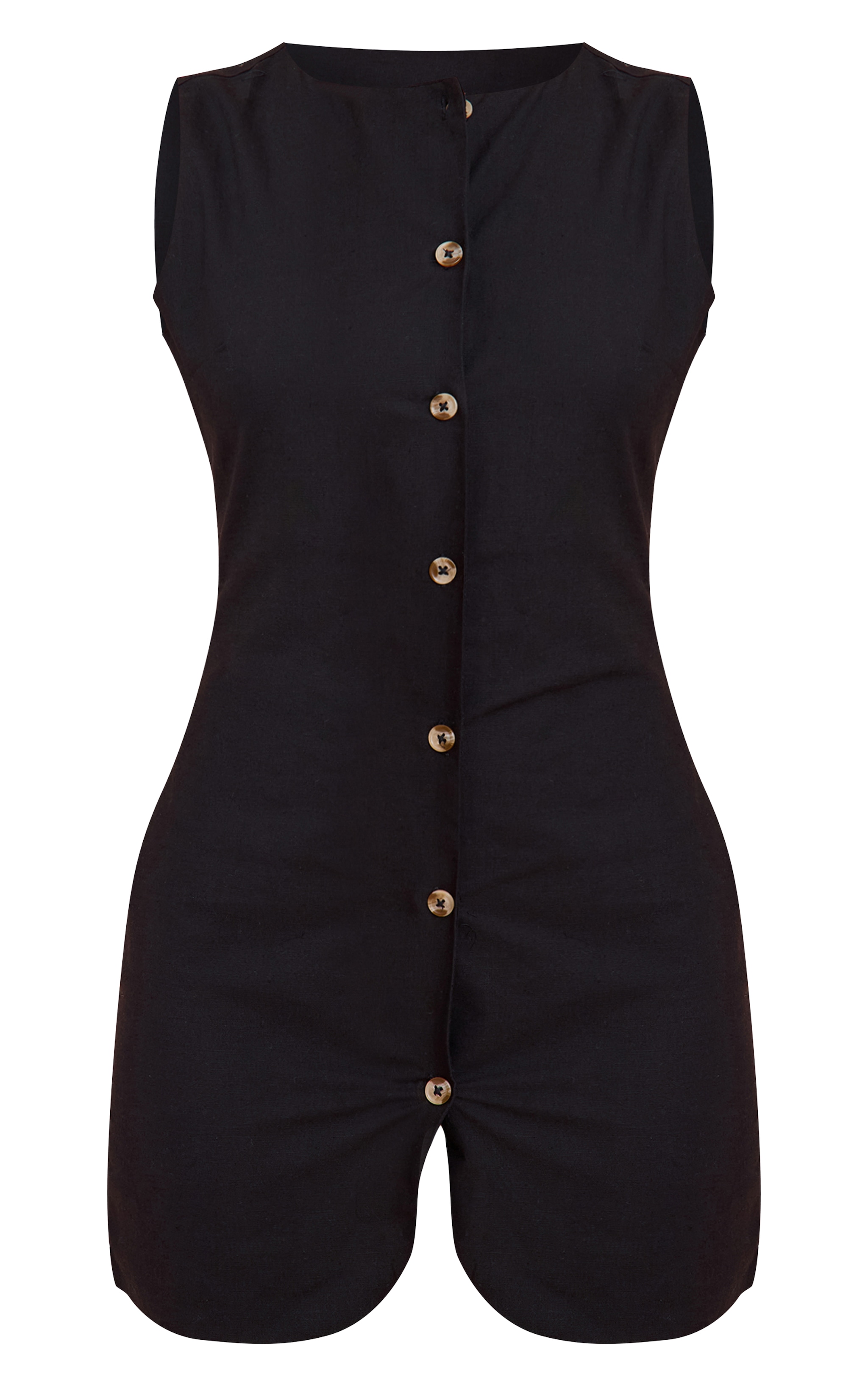 Black Button Down Bodycon Dress image 5