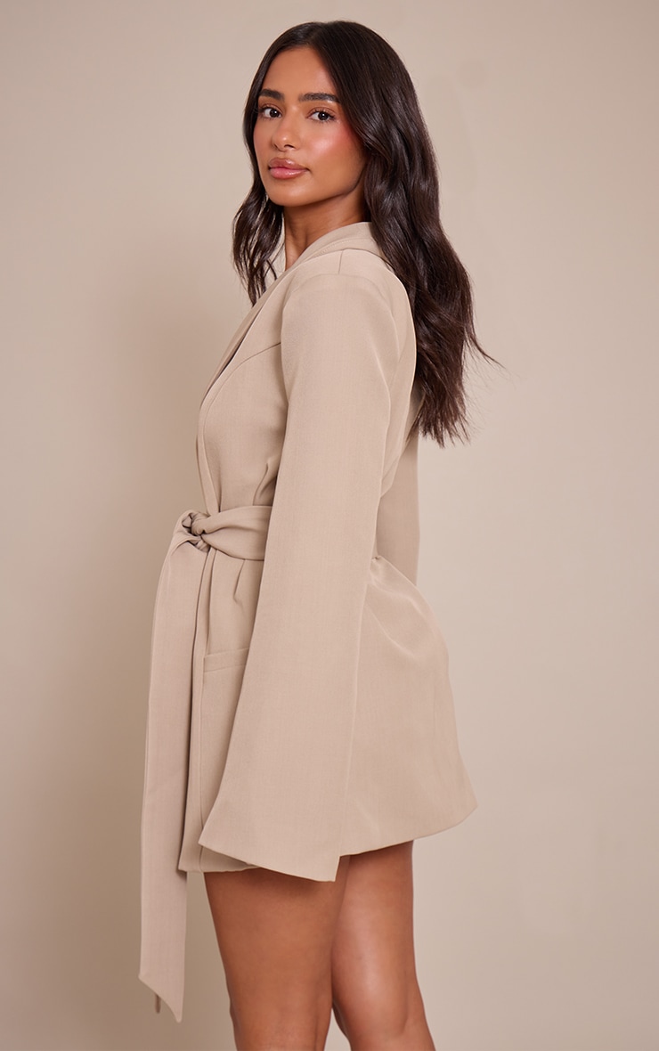 Petite Stone Tailored Tie Waist Blazer Dress image 2