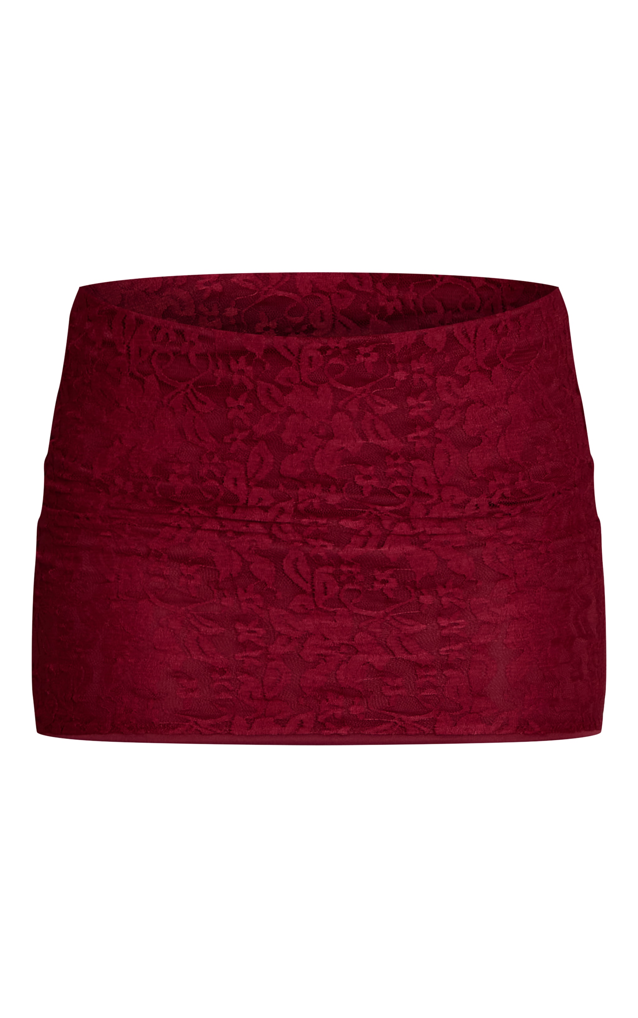 Wine Lace Mini Skirt Mid Rise image 6