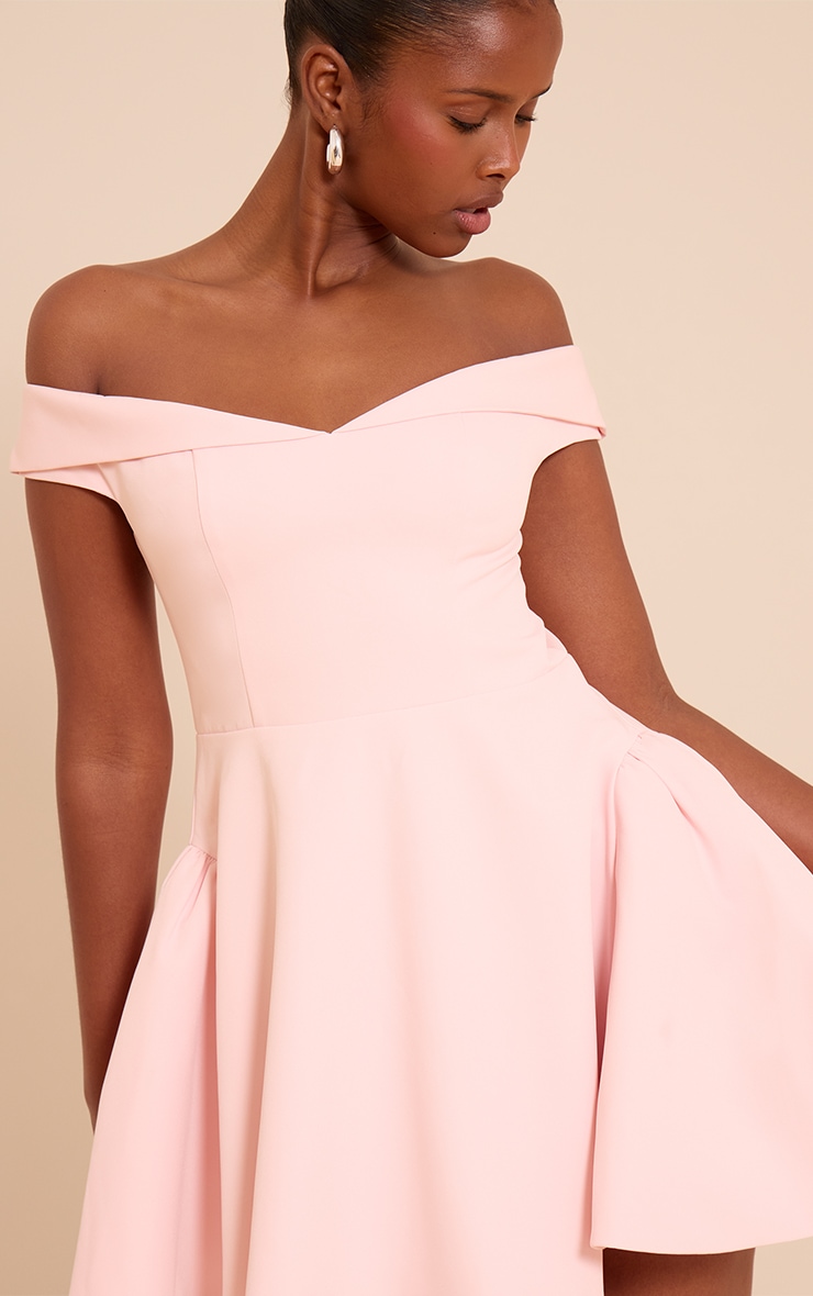Blush Bardot Fold Over Shift Dress image 4