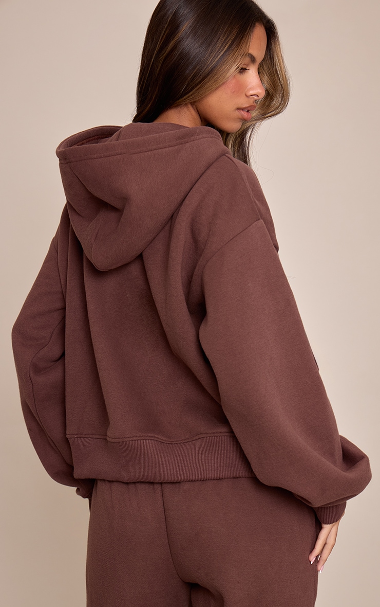 Petite Chocolate Graphic Zip Up Hoodie image 2