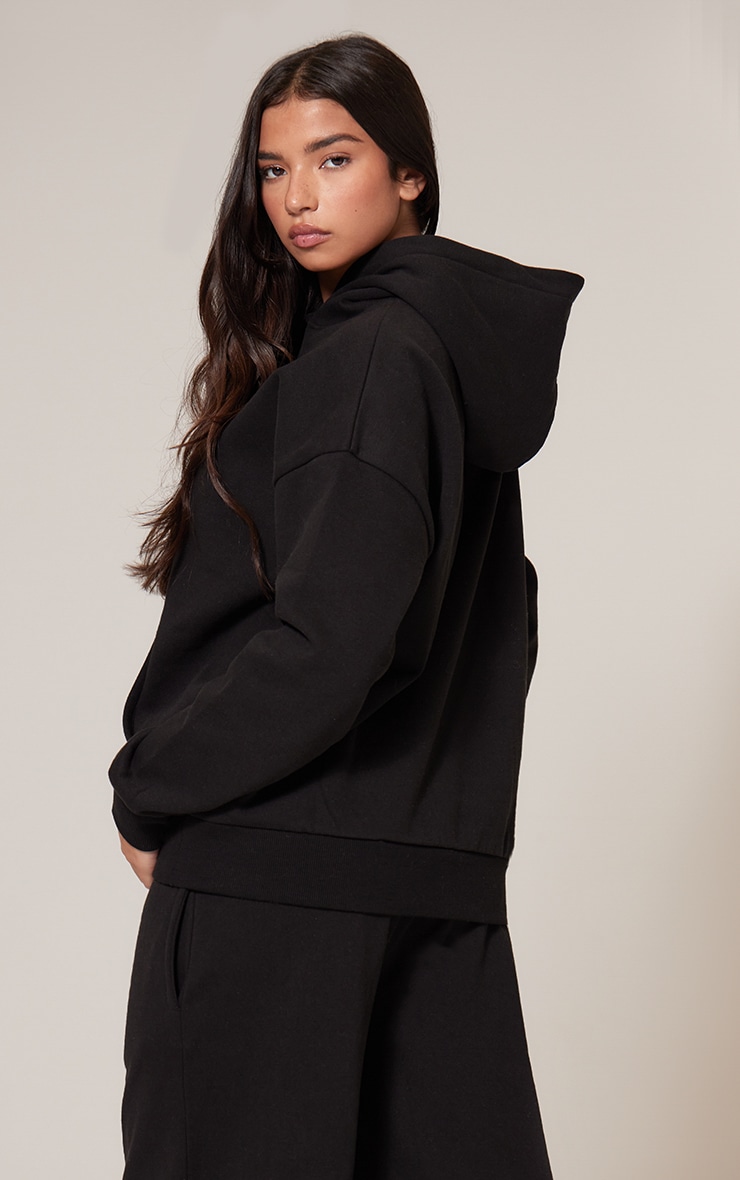 Black Premium Basic Oversized Hoodie image 2