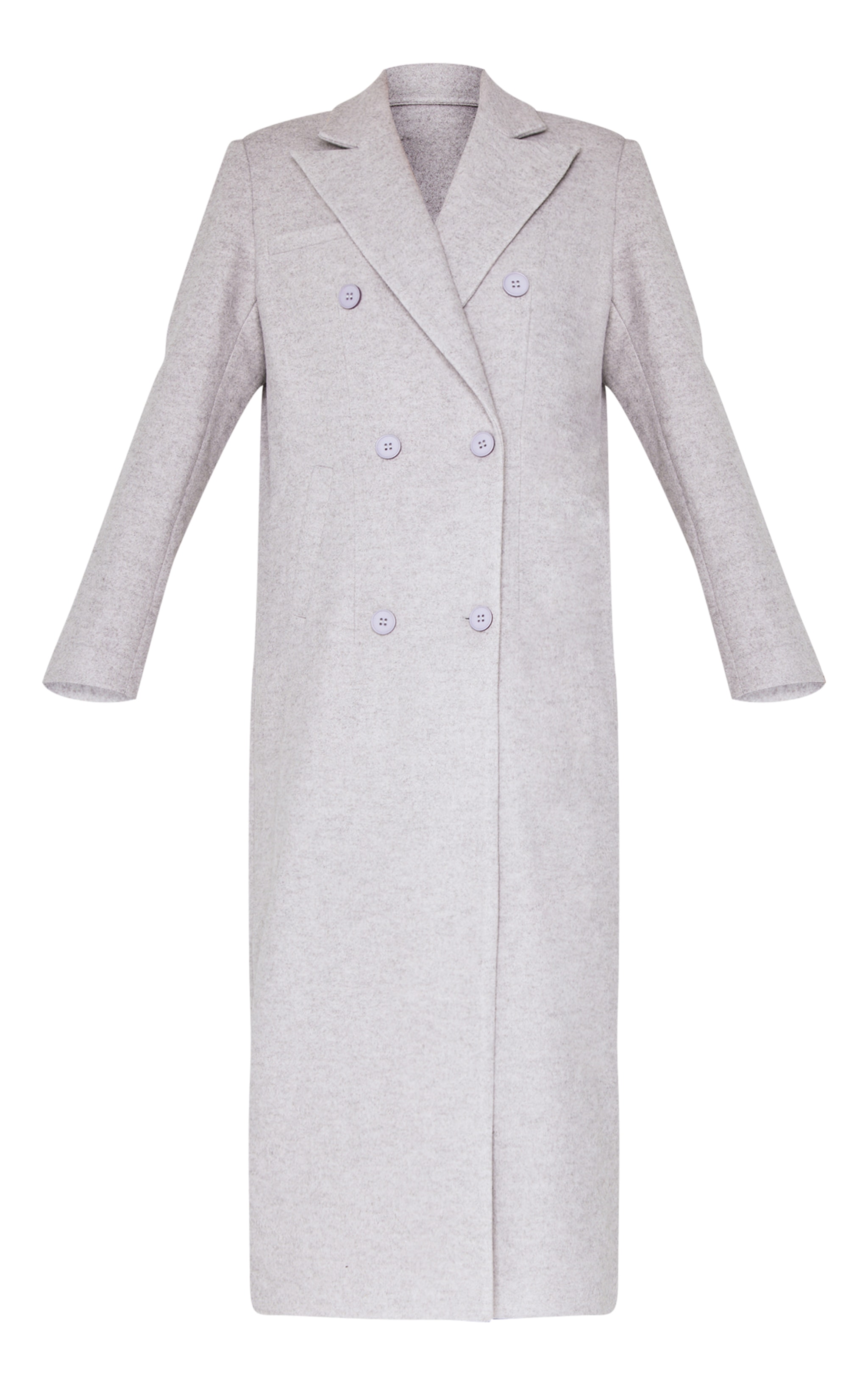 Light Grey Wool Look Oversized Drop Shoulder Maxi Coat image 5