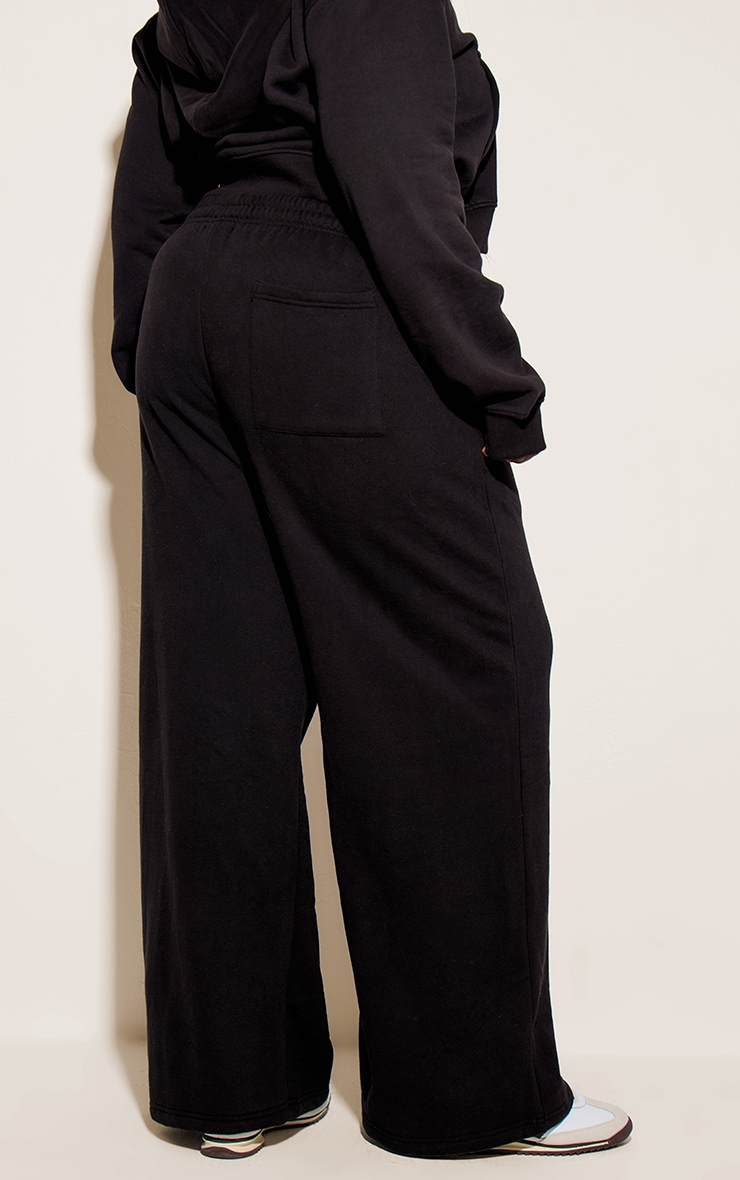 Plus Straight Leg Black Sweatpant image 3